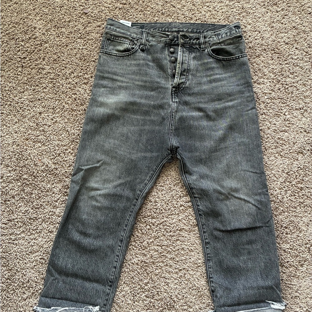 R13 Charcoal Relaxed Men's Jeans - Picture 7 of 12